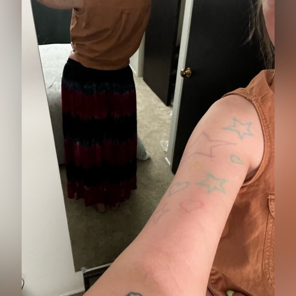 Vintage Y2K Coupe Collection Tie Dye Boho Witchy Whimsigoth Fairycore Skirt - Picture 8 of 9